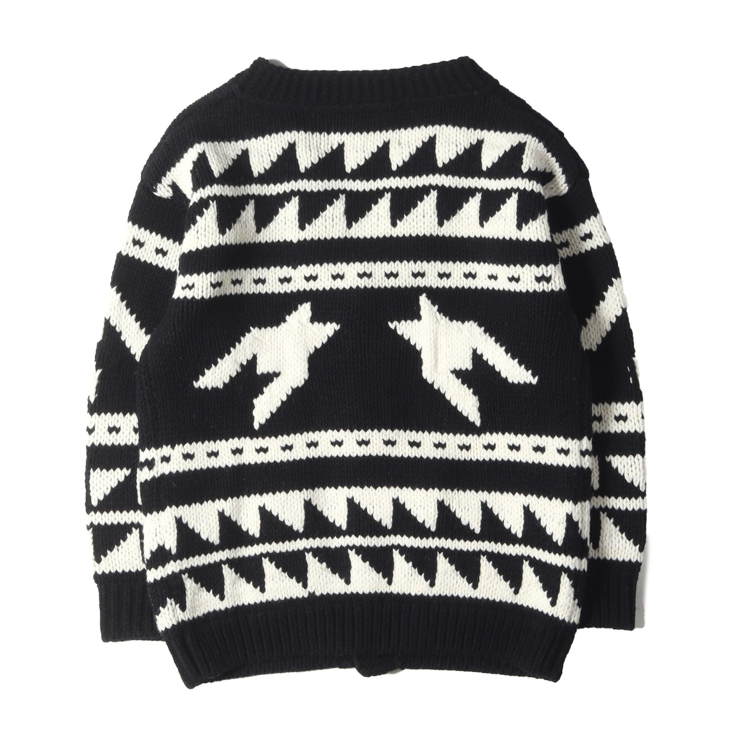 22AW ノーカラー カウチン ニット カーディガン (CHIDORI BALOON NO COLLAR COWICHAN CARDIGAN K219 WAC007)