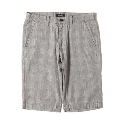 グレンチェック ストレッチ コットン ハーフ スラックス / ショート パンツ