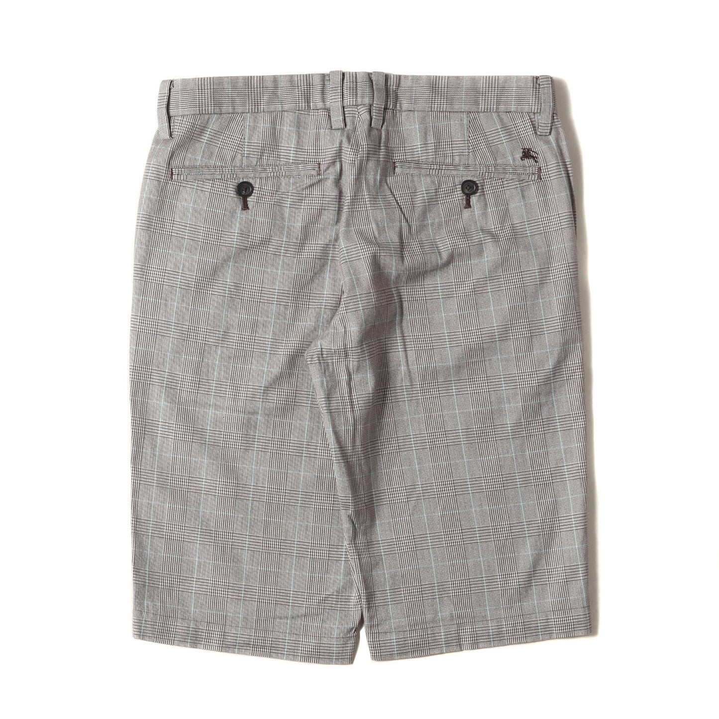 グレンチェック ストレッチ コットン ハーフ スラックス / ショート パンツ