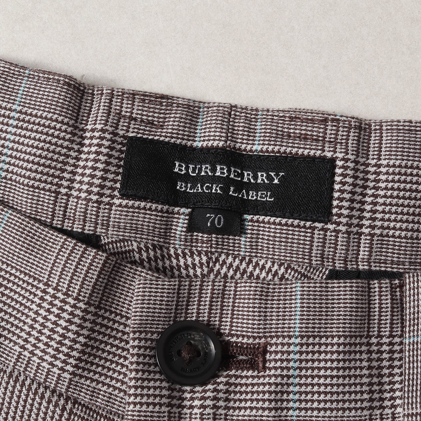 グレンチェック ストレッチ コットン ハーフ スラックス / ショート パンツ