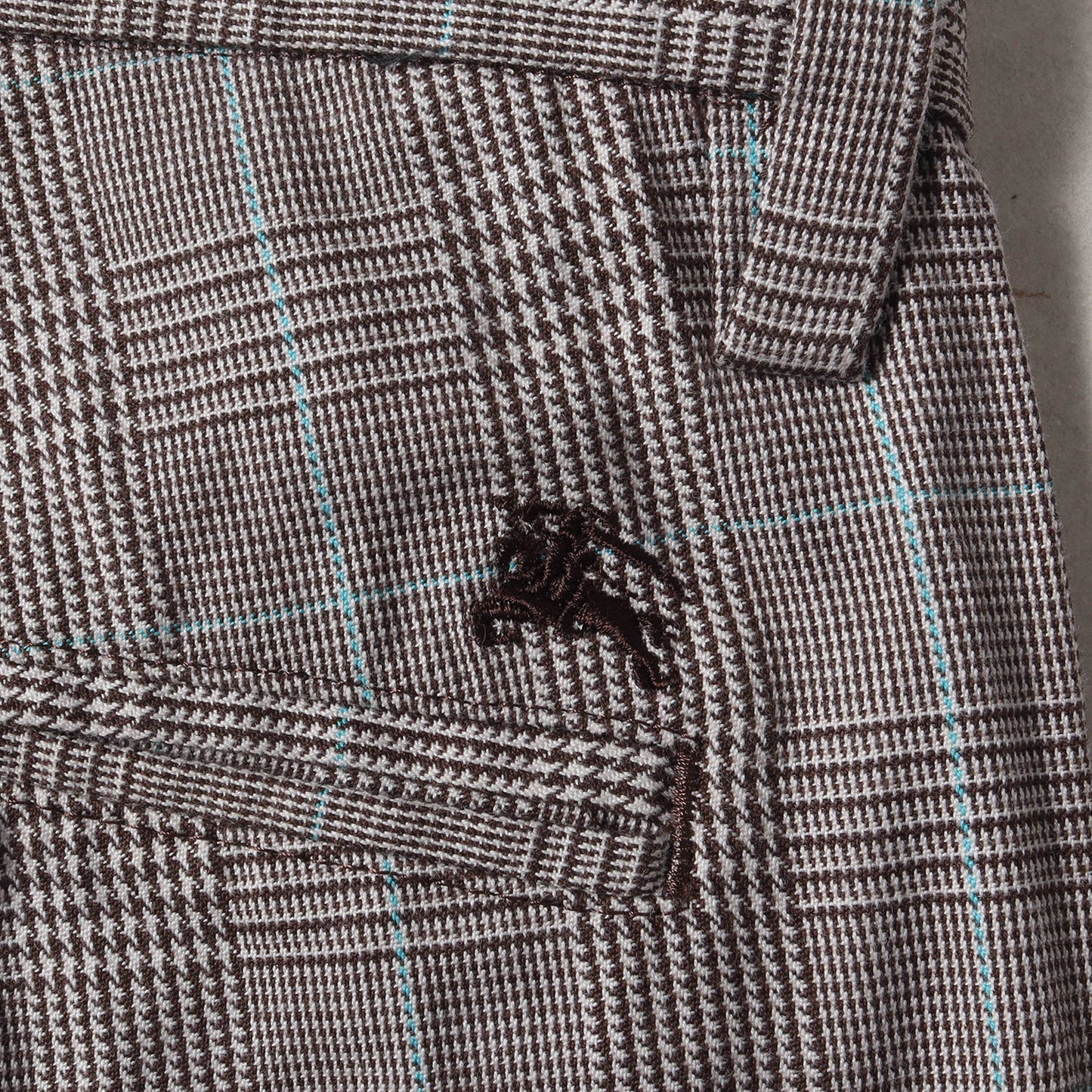 グレンチェック ストレッチ コットン ハーフ スラックス / ショート パンツ