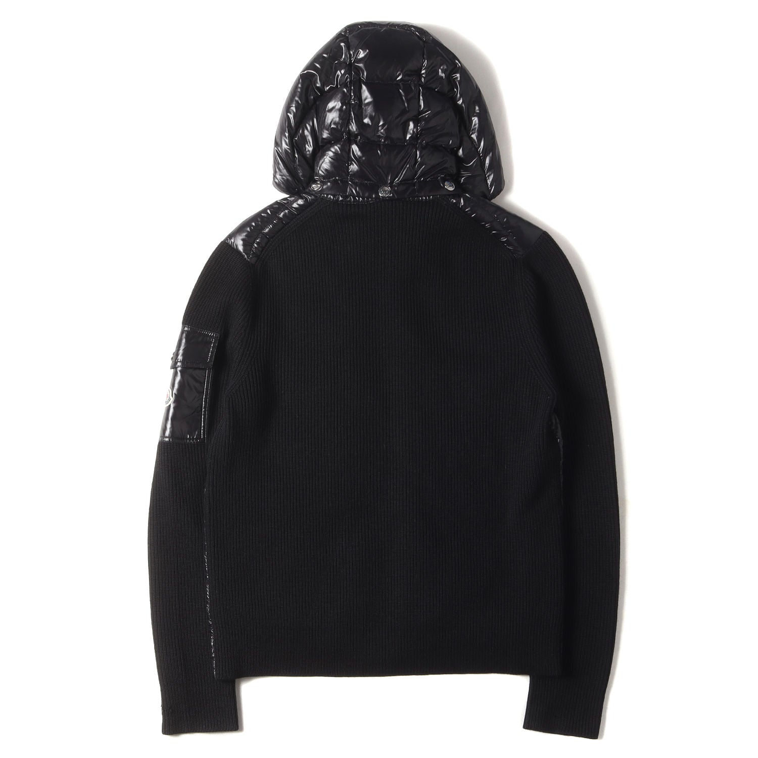 MONCLER (モンクレール) フーデッド ニット コンビ ナイロン ダウン ジャケット (MAGLIONE TRICOT CARDIGAN  E20919416200) - ブランド古着の通販・買取 | BEEGLE by Boo-Bee