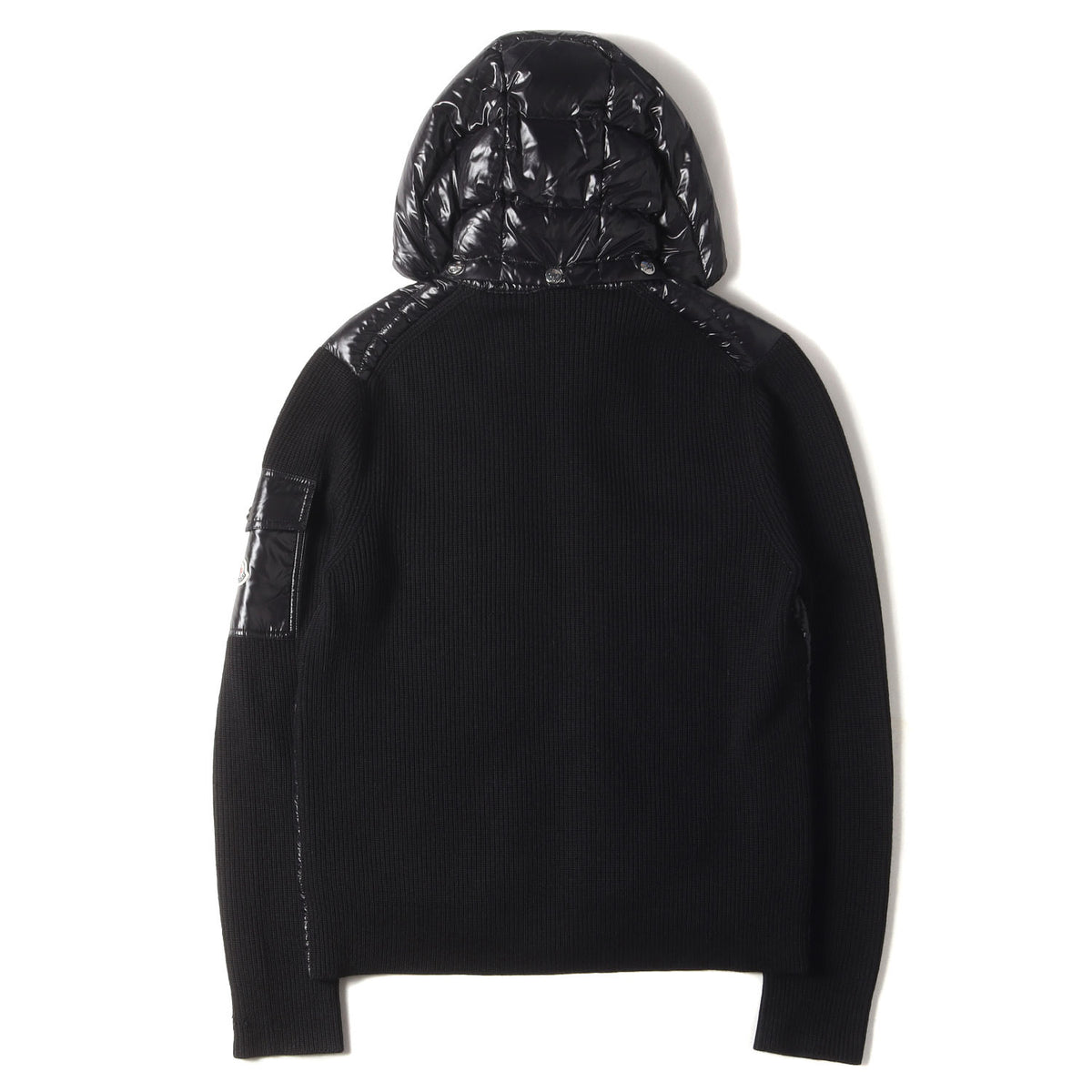 フーデッド ニット コンビ ナイロン ダウン ジャケット (MAGLIONE TRICOT CARDIGAN E20919416200)