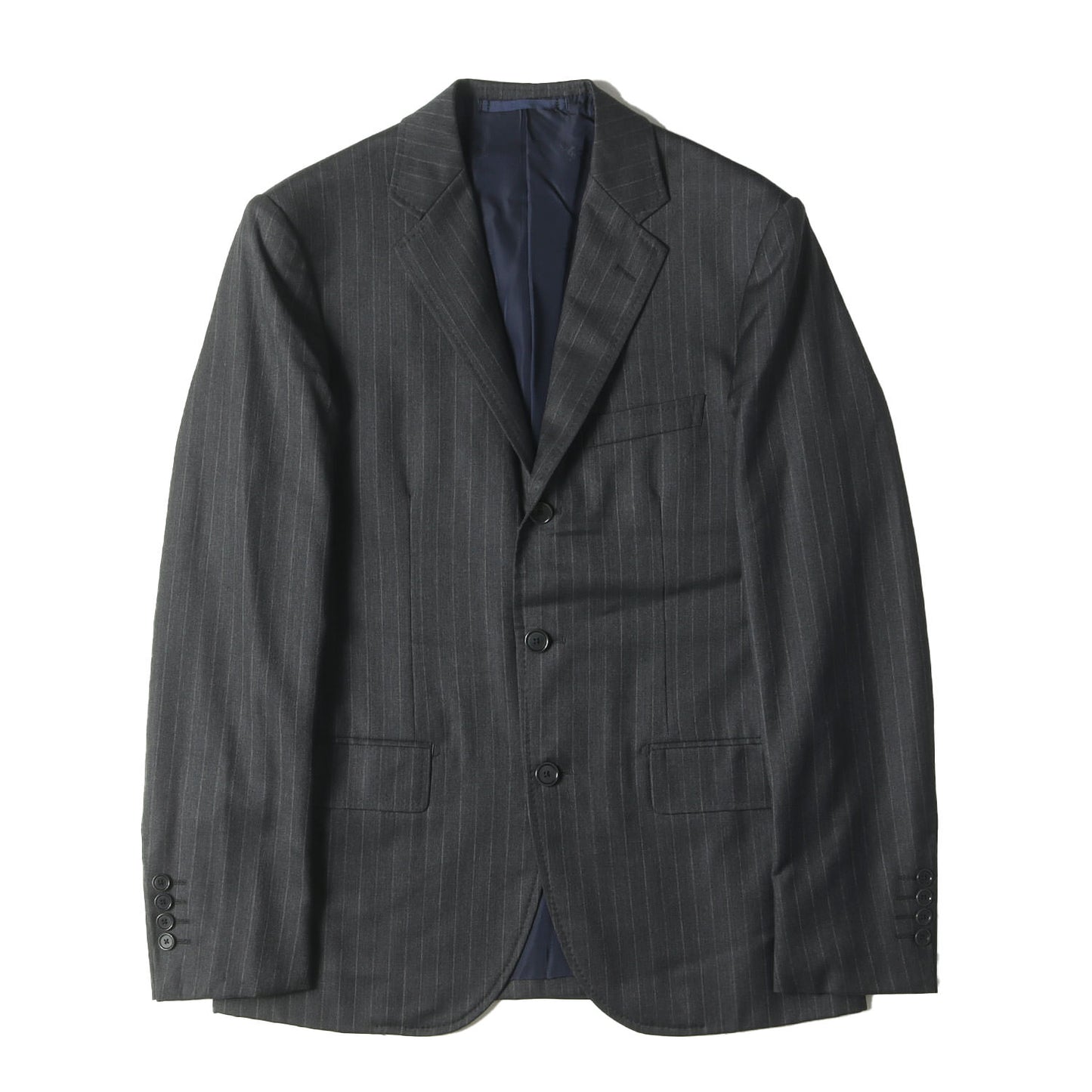 International Gallery BEAMS 別注 ストライプ ウール 段返り3B テーラード ジャケット