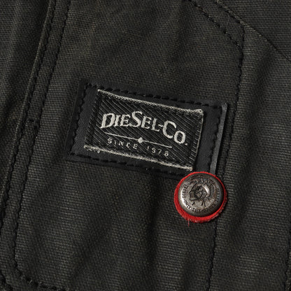 USED加工 レザー 切替 キャンバス ワーク ジャケット