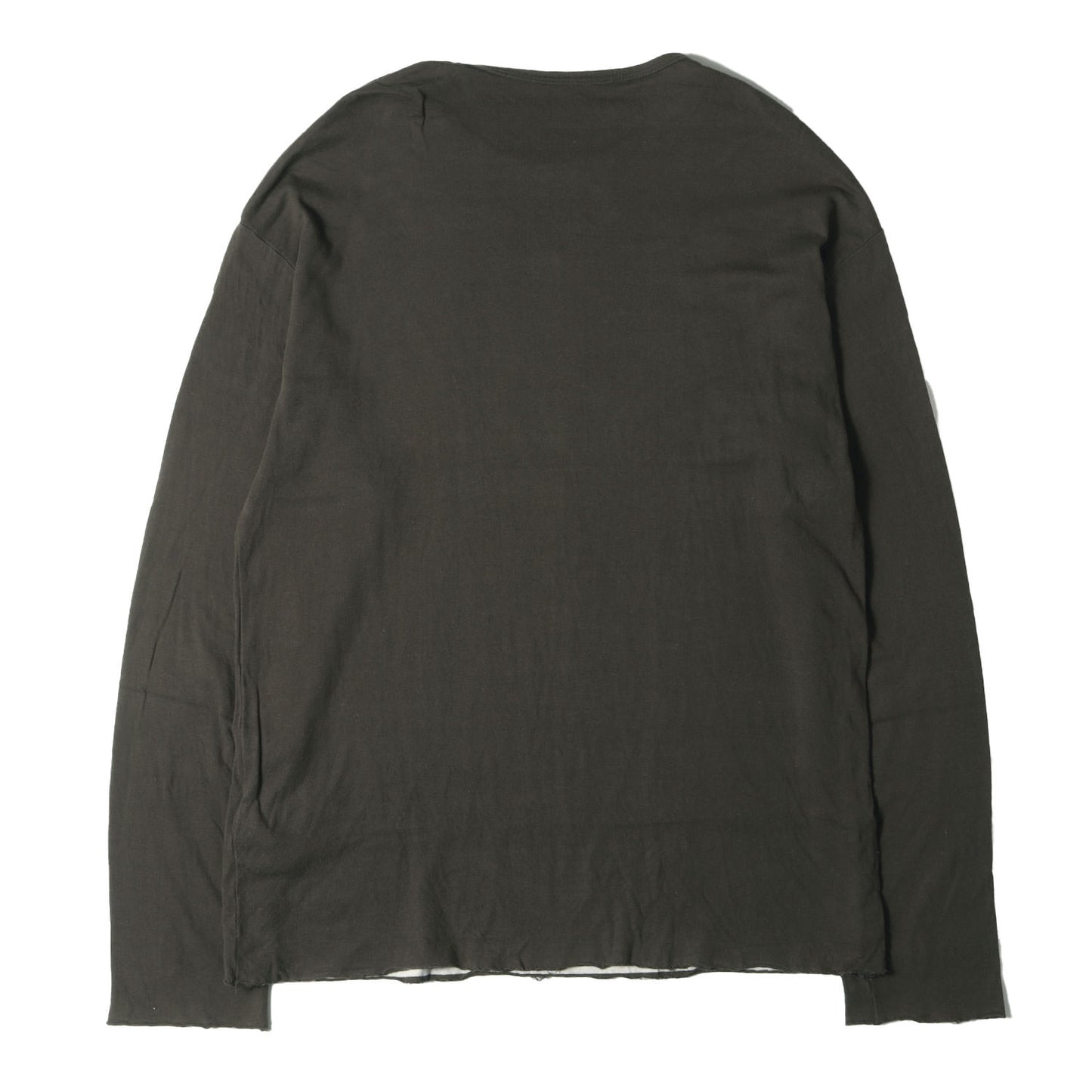 22SS ダブルフェイス バインダーネック ロングスリーブ カットソー (DOUBLE FACE LONG SLEEVE TEE NMCU-22SS-005) / 切りっぱなし 長袖 Tシャツ ロンT 定番 ベーシック ドメブラ