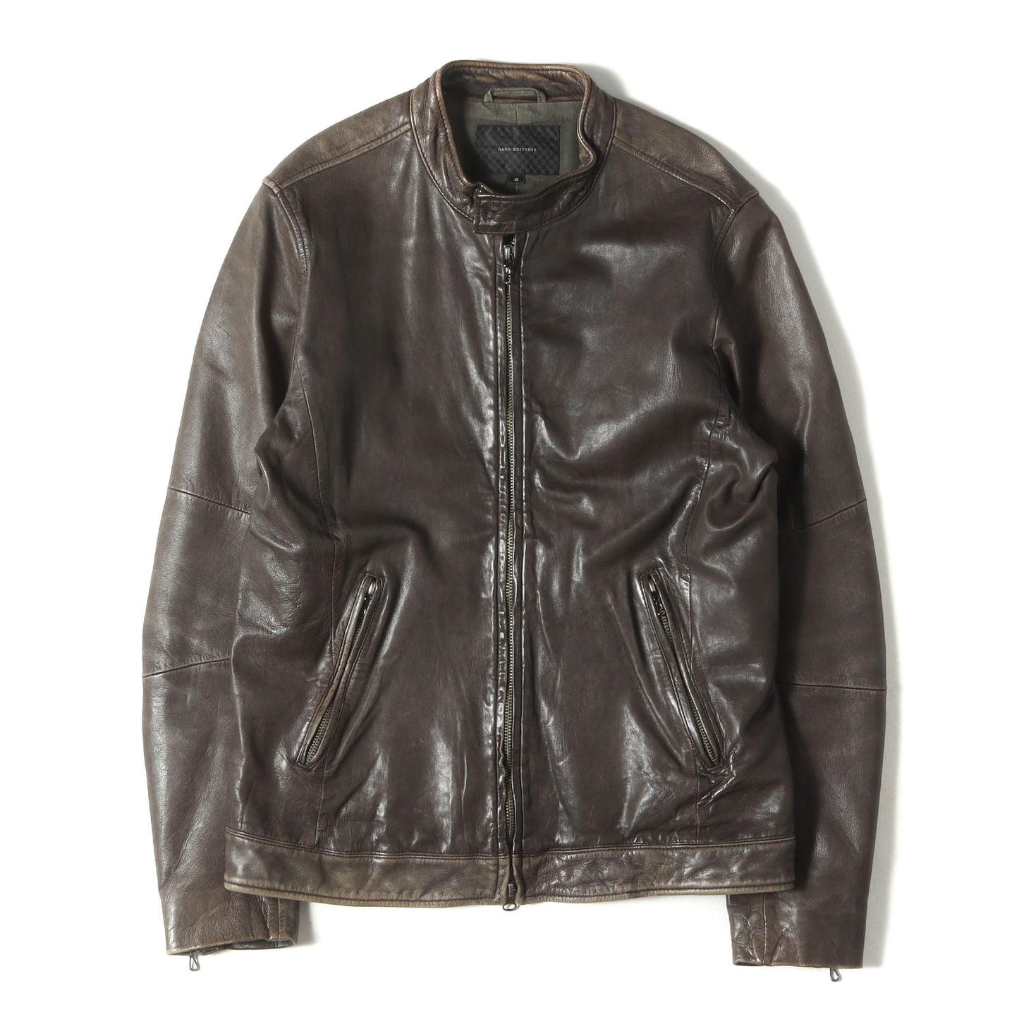 ラムレザー シングル ライダース ジャケット