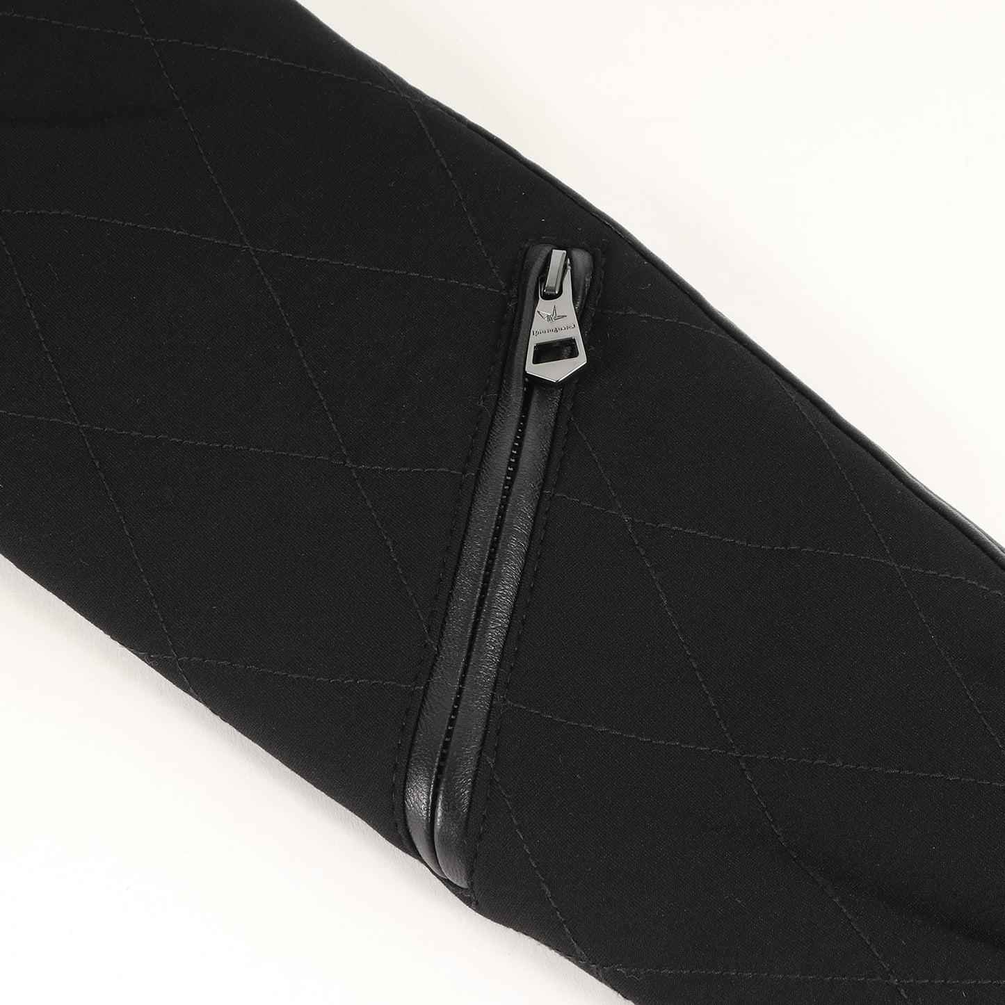 シープレザー 切替 ストレッチ レーヨンナイロン ジャージ ハイネック ダブルジップ トラック ジャケット / ブルゾン アウター 羽織 定番 ベーシック ラグカジ ラグジュアリー ハイエンド カジュアル RELAX