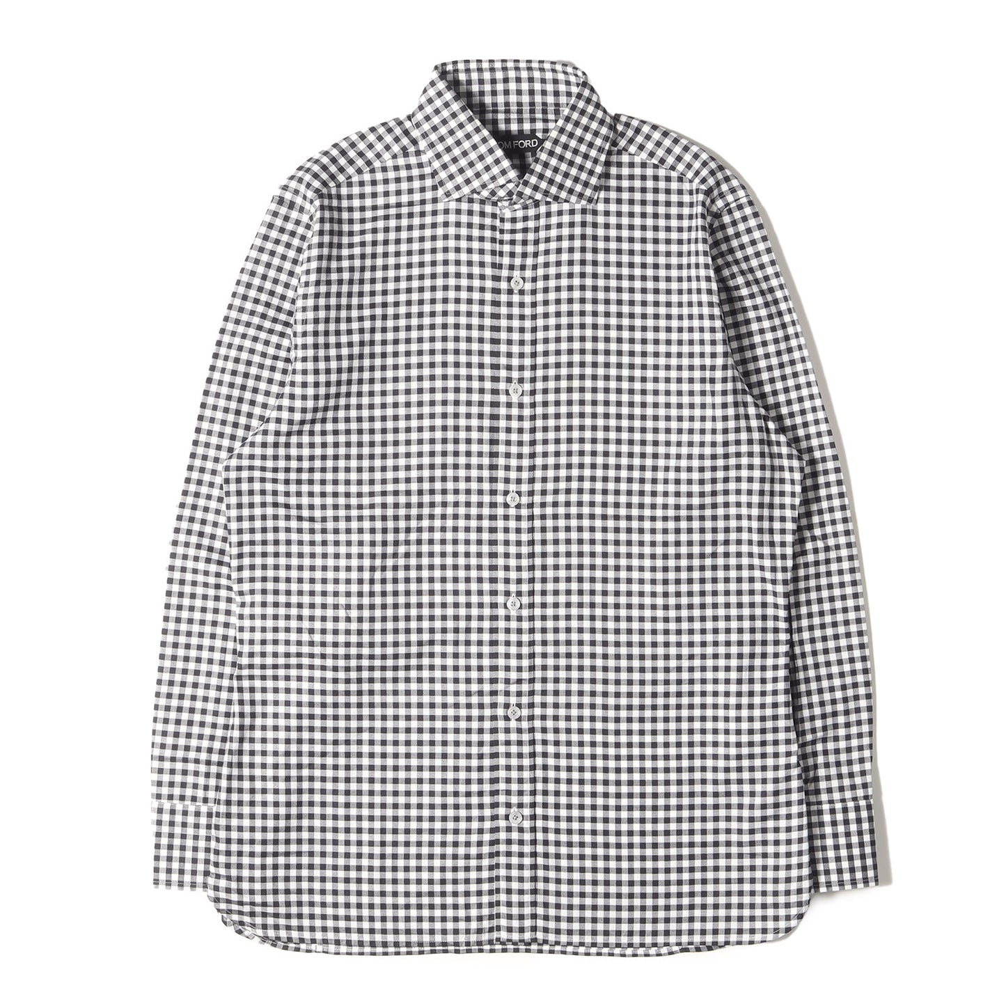 イタリアンカラー ギンガムチェック フォーマル ドレス シャツ (3FT820 94D1GA) / 長袖 ラグカジ イタカジ ビジネス ビジカジ オフィカジ