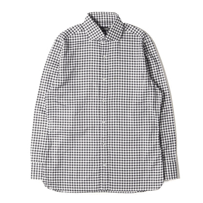 イタリアンカラー ギンガムチェック フォーマル ドレス シャツ (3FT820 94D1GA) / 長袖 ラグカジ イタカジ ビジネス ビジカジ オフィカジ