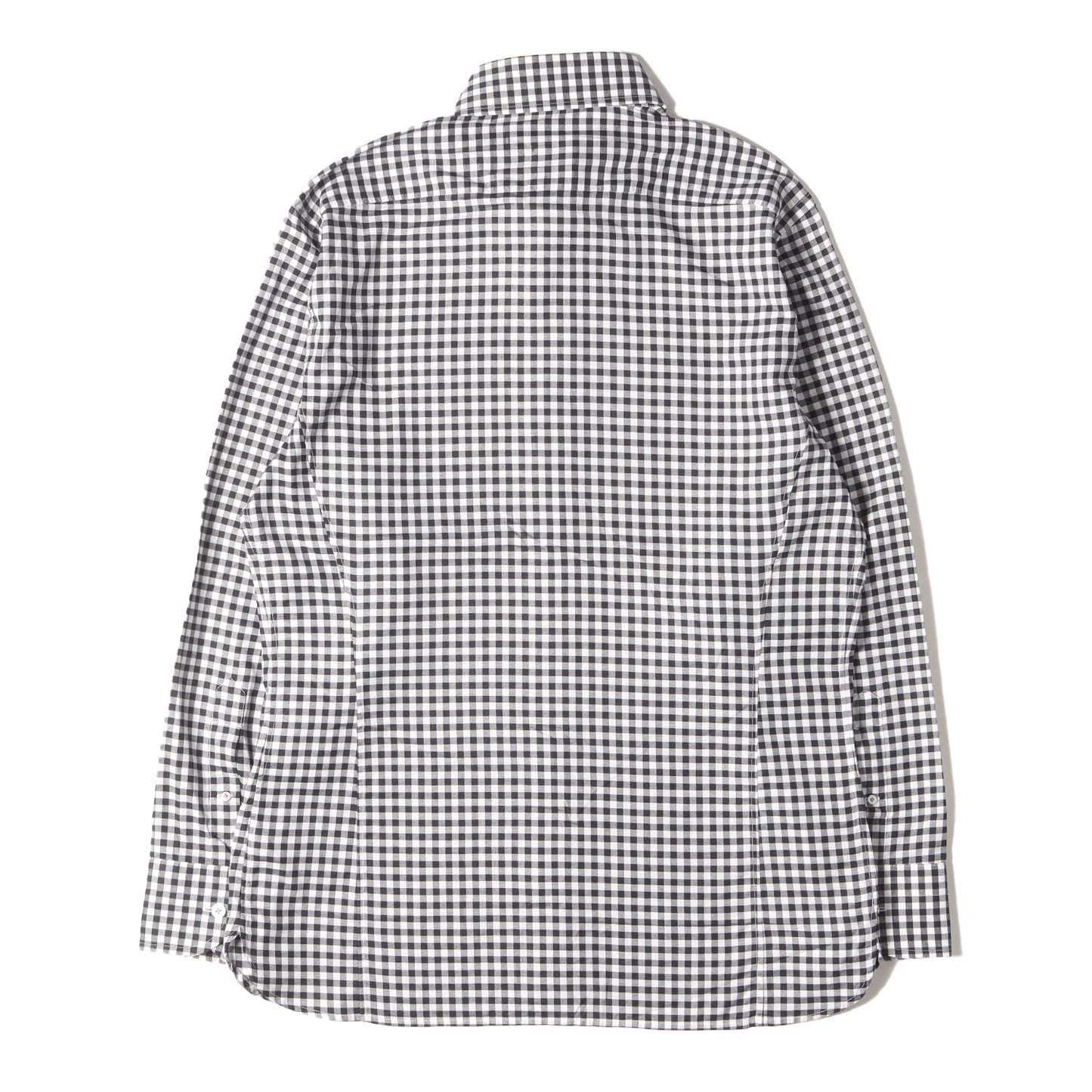 イタリアンカラー ギンガムチェック フォーマル ドレス シャツ (3FT820 94D1GA) / 長袖 ラグカジ イタカジ ビジネス ビジカジ オフィカジ