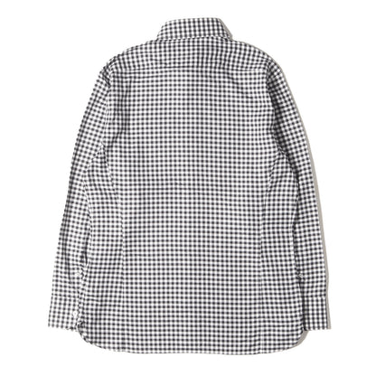 イタリアンカラー ギンガムチェック フォーマル ドレス シャツ (3FT820 94D1GA) / 長袖 ラグカジ イタカジ ビジネス ビジカジ オフィカジ