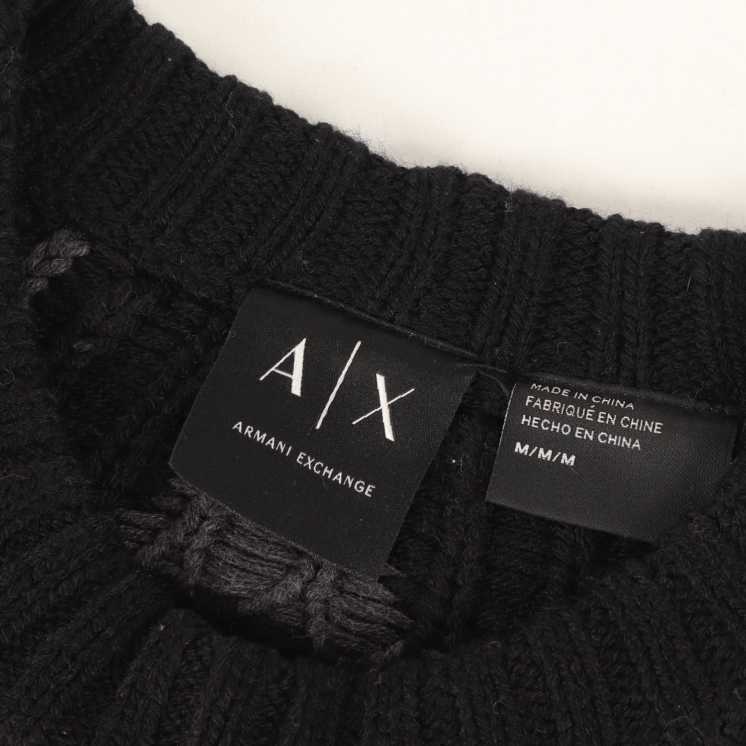 ARMANI EXCHANGE (アルマーニエクスチェンジ) フェアアイル ジャガード ボトルネック コットンウール ニット –  ブランド古着の通販・買取 | BEEGLE by Boo-Bee