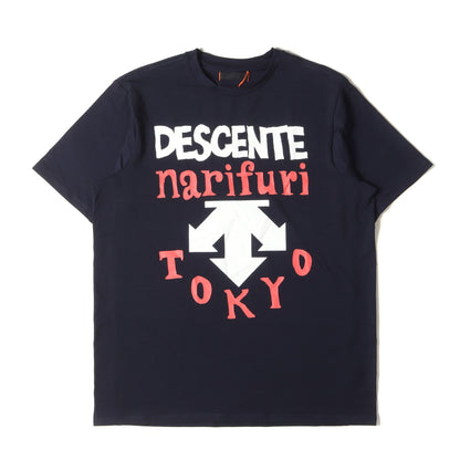× DESCENTE LIMITED POP UP STORE 限定 フロント ロゴ ストレッチ ポリ Tシャツ (DOR-C7549)