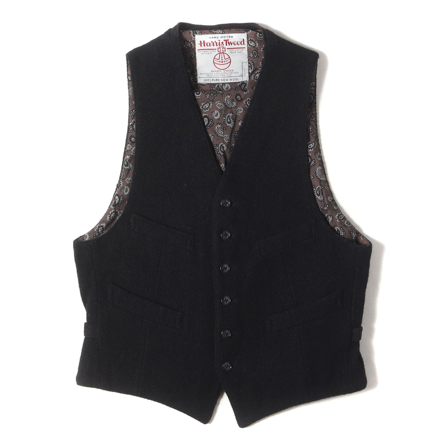 × HARRIS TWEED 裏ペイズリー ウール ツイード ジレ ベスト (38-06-0108-803) / BEAMS PLUS