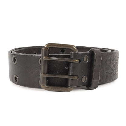 ヴィンテージ加工 ダブルピン レザー ベルト / カジュアル アメカジ