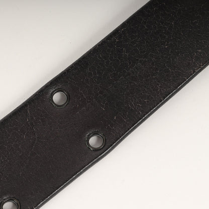 ヴィンテージ加工 ダブルピン レザー ベルト / カジュアル アメカジ