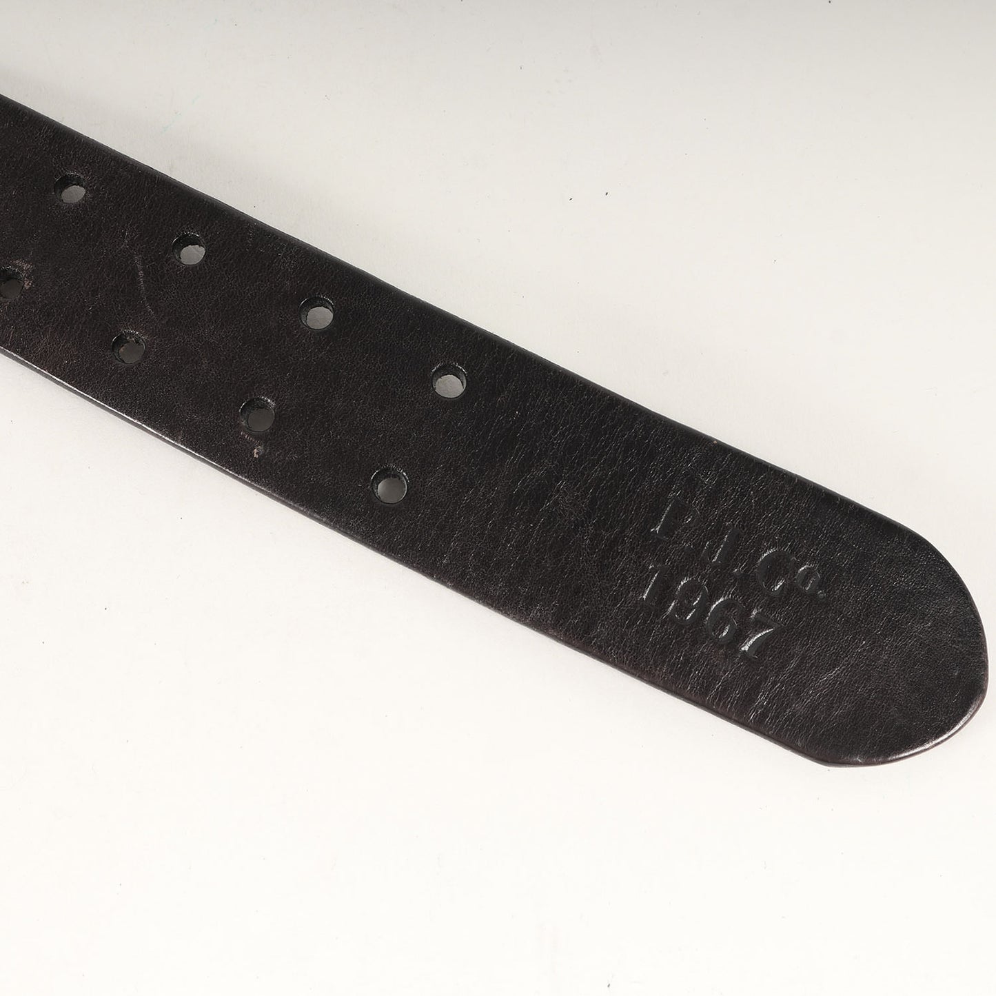 ヴィンテージ加工 ダブルピン レザー ベルト / カジュアル アメカジ