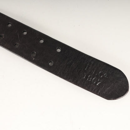 ヴィンテージ加工 ダブルピン レザー ベルト / カジュアル アメカジ