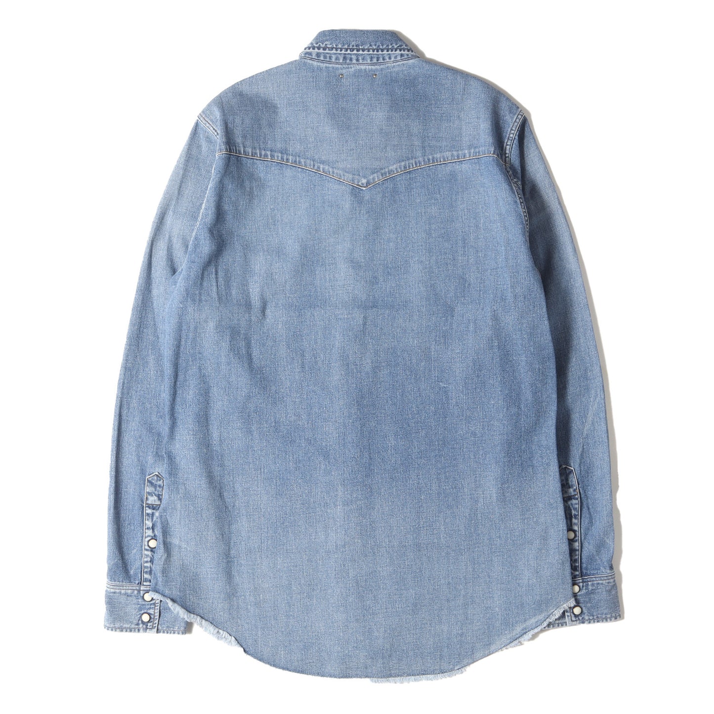 23SS USED加工 ウエスタン デニム シャツ (Denim Western SH USD WST-502) / 長袖 カットオフ アメカジ