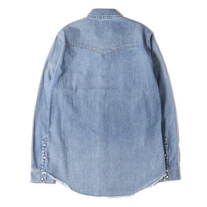 23SS USED加工 ウエスタン デニム シャツ (Denim Western SH USD WST-502) / 長袖 カットオフ アメカジ