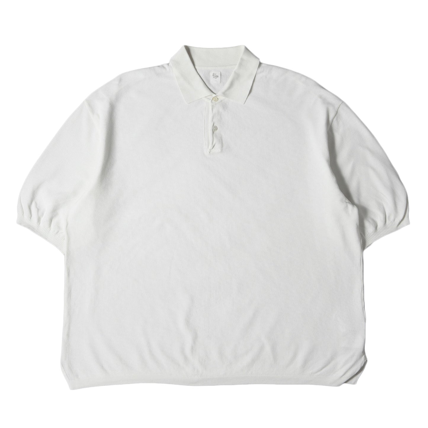 21SS ポロカラー 半袖 鹿の子 コットン ニット シャツ (Polocollar Knit Shirt -Hi Twist Pique Knit KS21SKN01) / カノコ