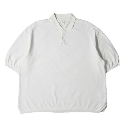 21SS ポロカラー 半袖 鹿の子 コットン ニット シャツ (Polocollar Knit Shirt -Hi Twist Pique Knit KS21SKN01) / カノコ