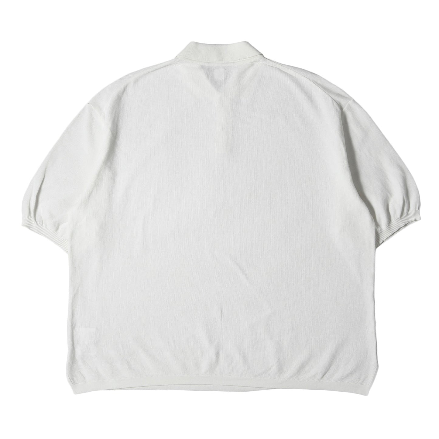 21SS ポロカラー 半袖 鹿の子 コットン ニット シャツ (Polocollar Knit Shirt -Hi Twist Pique Knit KS21SKN01) / カノコ