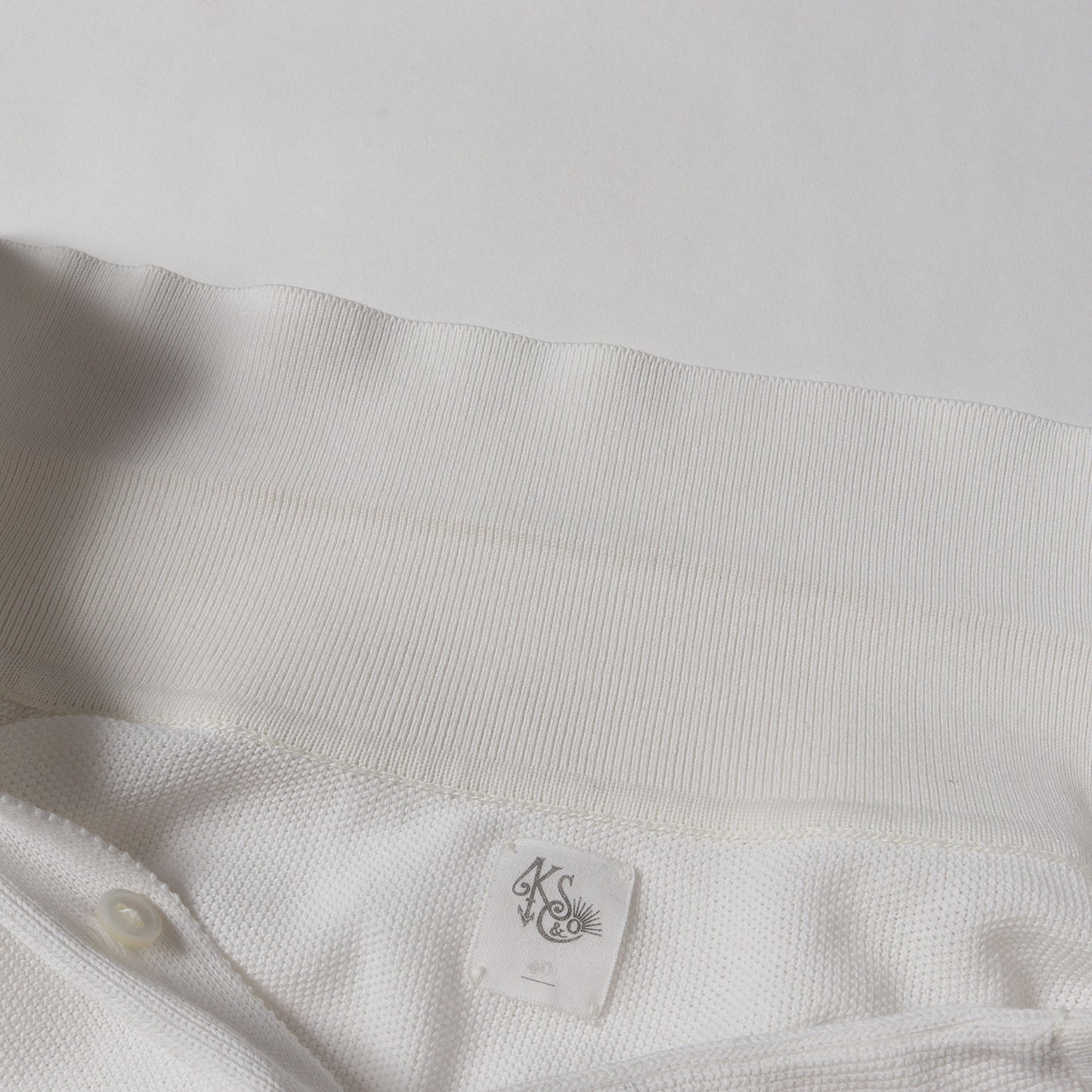 21SS ポロカラー 半袖 鹿の子 コットン ニット シャツ (Polocollar Knit Shirt -Hi Twist Pique Knit KS21SKN01) / カノコ