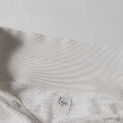 21SS ポロカラー 半袖 鹿の子 コットン ニット シャツ (Polocollar Knit Shirt -Hi Twist Pique Knit KS21SKN01) / カノコ