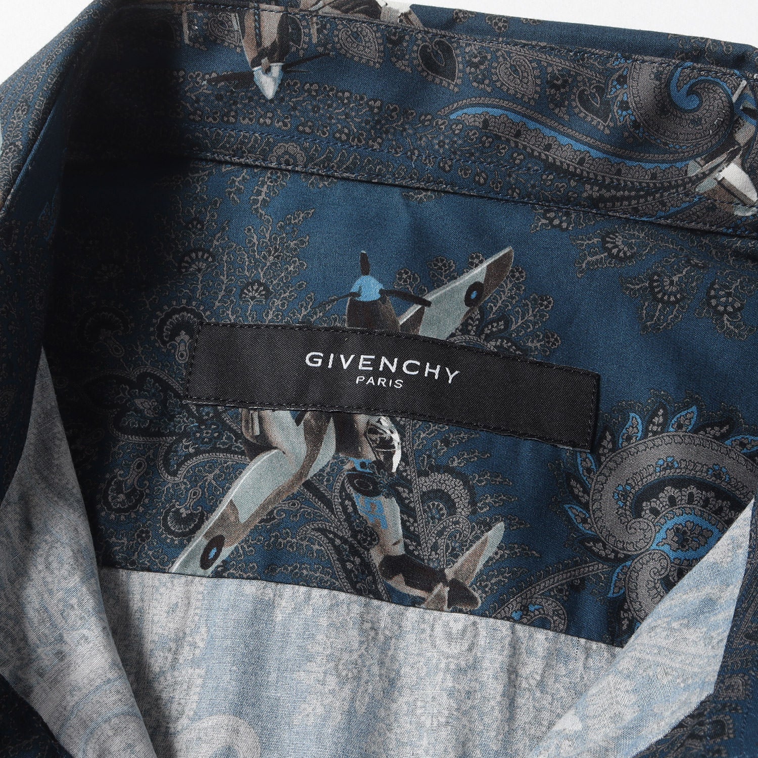 GIVENCHY (ジバンシィ) ジェット ペイズリー ブロード 半袖 ドレス シャツ / 総柄 バンダナ 飛行機 戦闘機 -  ブランド古着の通販・買取 | BEEGLE by Boo-Bee