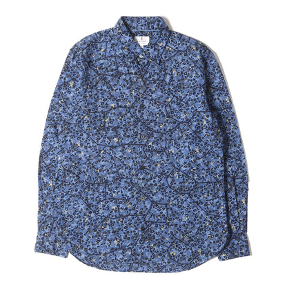 ジオメトリック 刺繍 レオパード カモ ドレス シャツ (156751 7200) / 長袖 総柄 MADE IN JAPAN