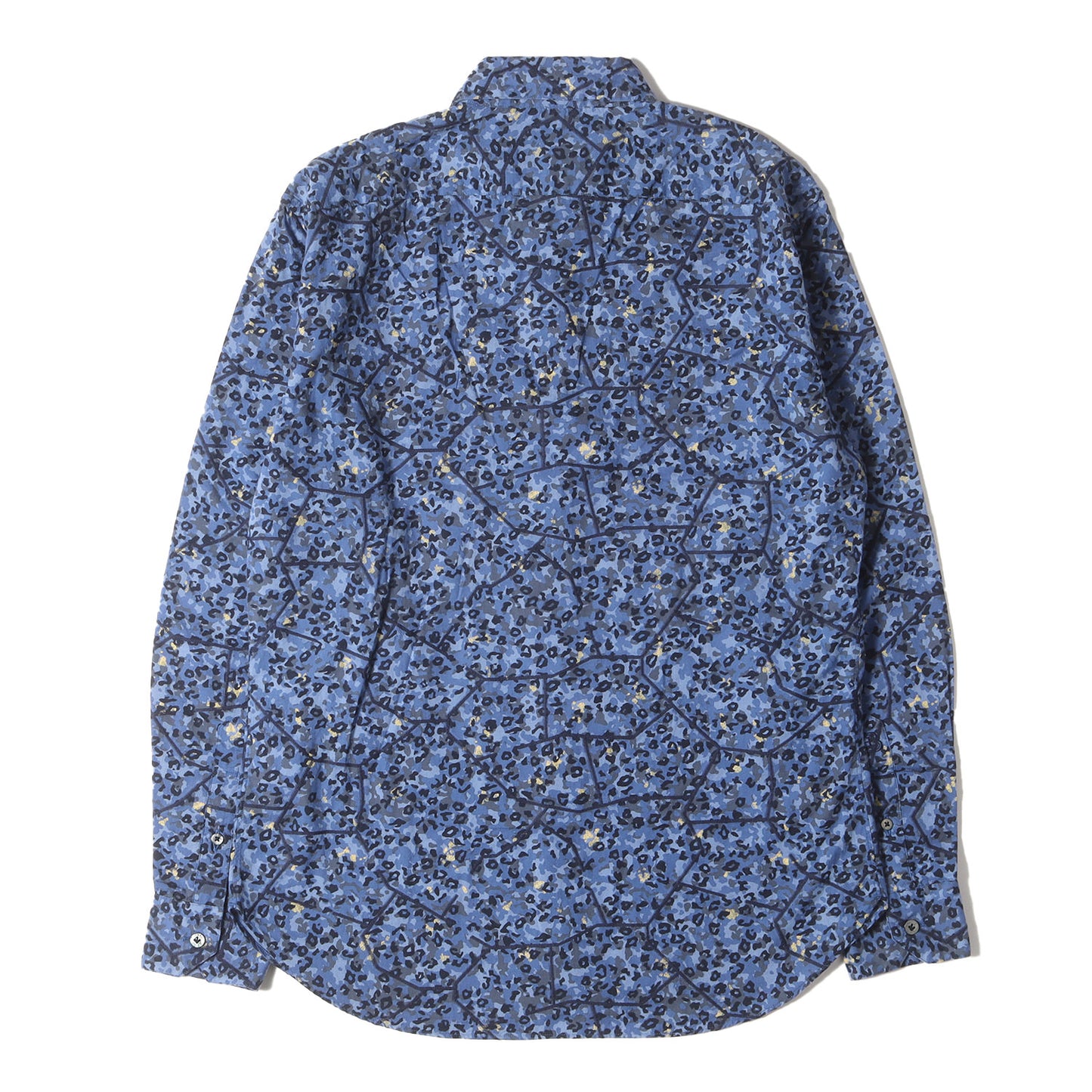 ジオメトリック 刺繍 レオパード カモ ドレス シャツ (156751 7200) / 長袖 総柄 MADE IN JAPAN