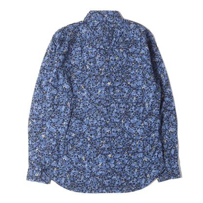 ジオメトリック 刺繍 レオパード カモ ドレス シャツ (156751 7200) / 長袖 総柄 MADE IN JAPAN