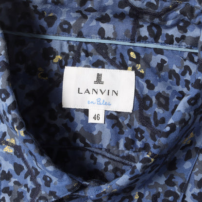 ジオメトリック 刺繍 レオパード カモ ドレス シャツ (156751 7200) / 長袖 総柄 MADE IN JAPAN