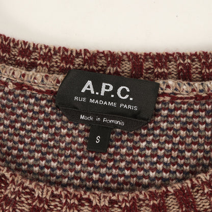 パネル切替 アーガイル ジャガード ニット