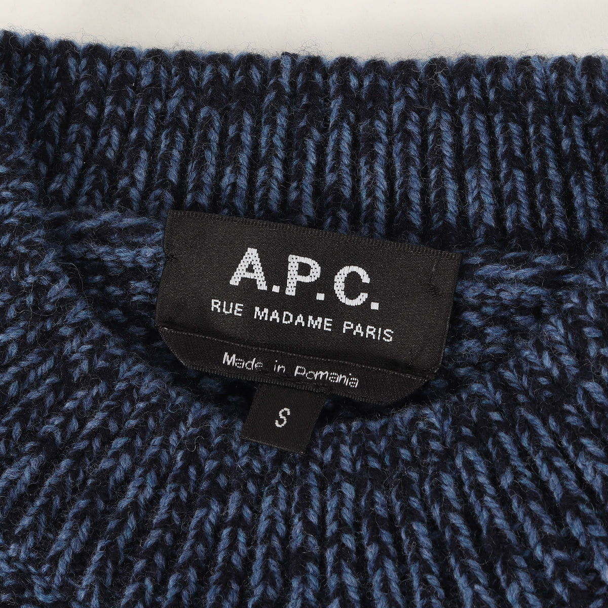 A.P.C. (アーペーセー) メランジ ウール モックネック デザイン ニット 