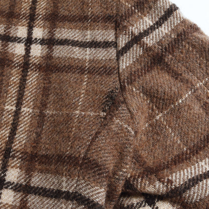 チェック ウール ナイロン 2B テーラード ジャケット