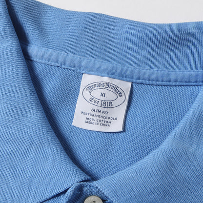 ワンポイント アイコン 刺繍 鹿の子 半袖 ポロシャツ / ビジカジ オフィカジ トラッド アメトラ PERFORMANCE POLO SLIM FIT