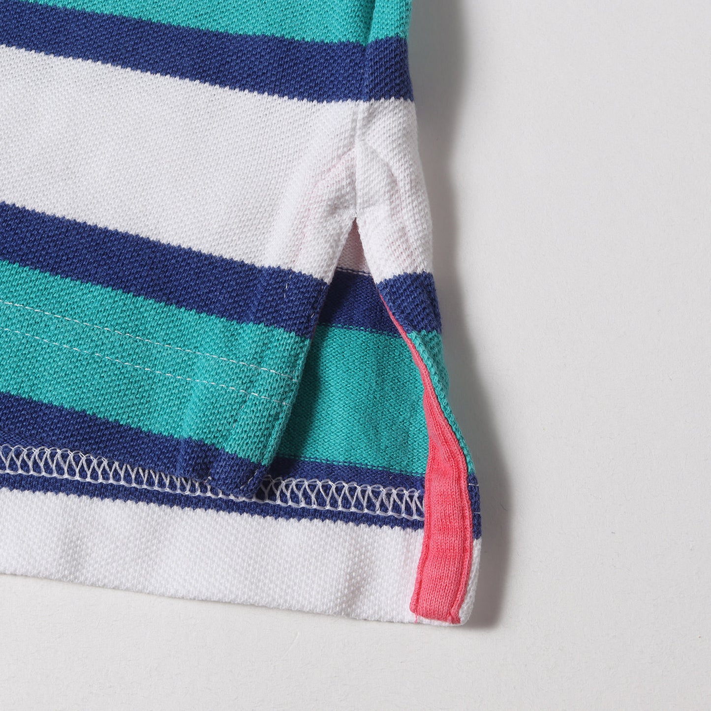 ワンポイント アイコン 刺繍 マルチボーダー 鹿の子 半袖 ポロシャツ / ビジカジ オフィカジ トラッド アメトラ PERFORMANCE POLO SLIM FIT