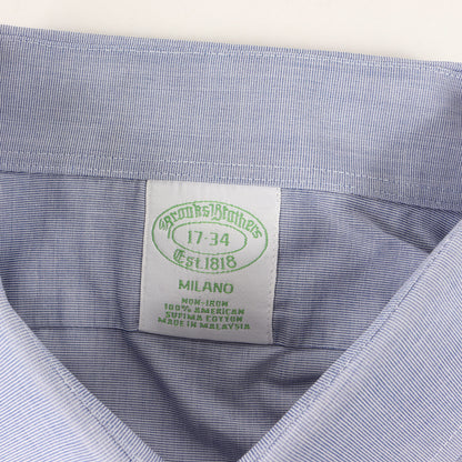タブカラー シャンブレー フォーマル ドレス シャツ / 長袖 MILANO NON-IRON ビジネス ビジカジ オフィカジ トラッド アメトラ ノンアイロン