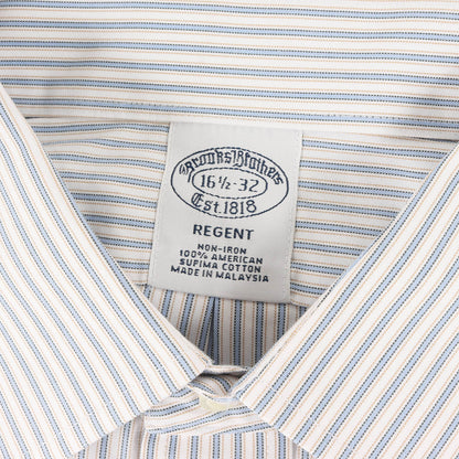 ツイン ストライプ フォーマル ドレス シャツ / 長袖 REGENT NON-IORON ビジネス ビジカジ オフィカジ アメトラ トラッド ノンアイロン
