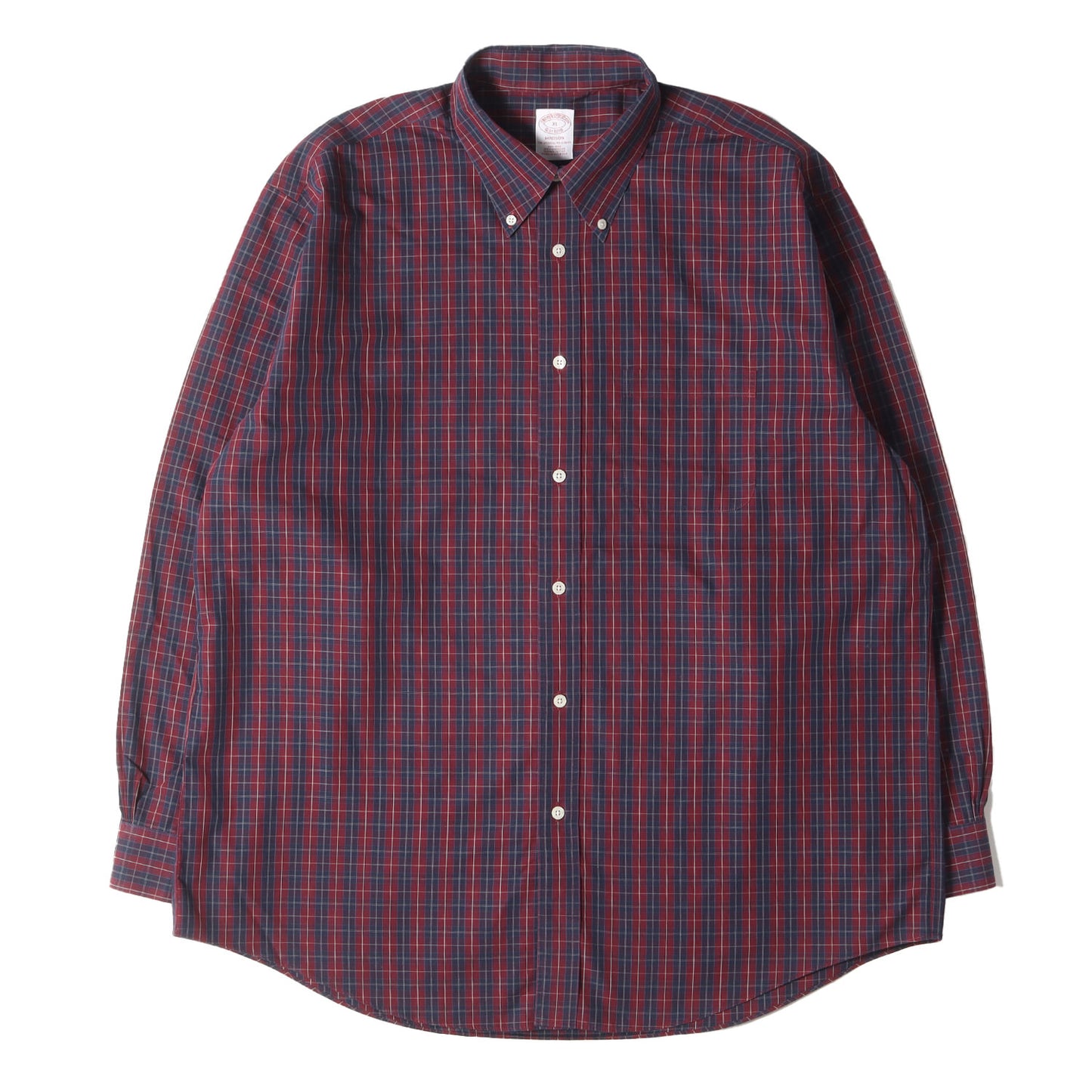 トーンオントーン チェック ボタンダウン フォーマル ドレス シャツ (MADISON THE ORIGINAL POLO SHIRT) / 長袖 B.D NON-IRON ビジネス ビジカジ オフィカジ アメトラ トラッド ノンアイロン