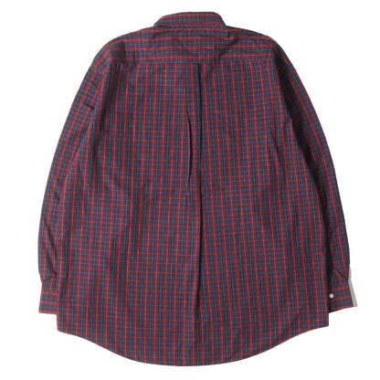 トーンオントーン チェック ボタンダウン フォーマル ドレス シャツ (MADISON THE ORIGINAL POLO SHIRT) / 長袖 B.D NON-IRON ビジネス ビジカジ オフィカジ アメトラ トラッド ノンアイロン