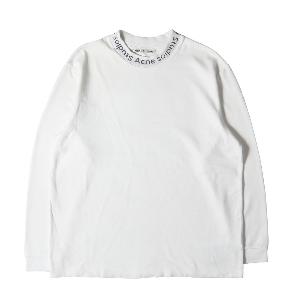 ロゴジャガード ネック ストレッチ レーヨン ナイロン ロングスリーブ Tシャツ