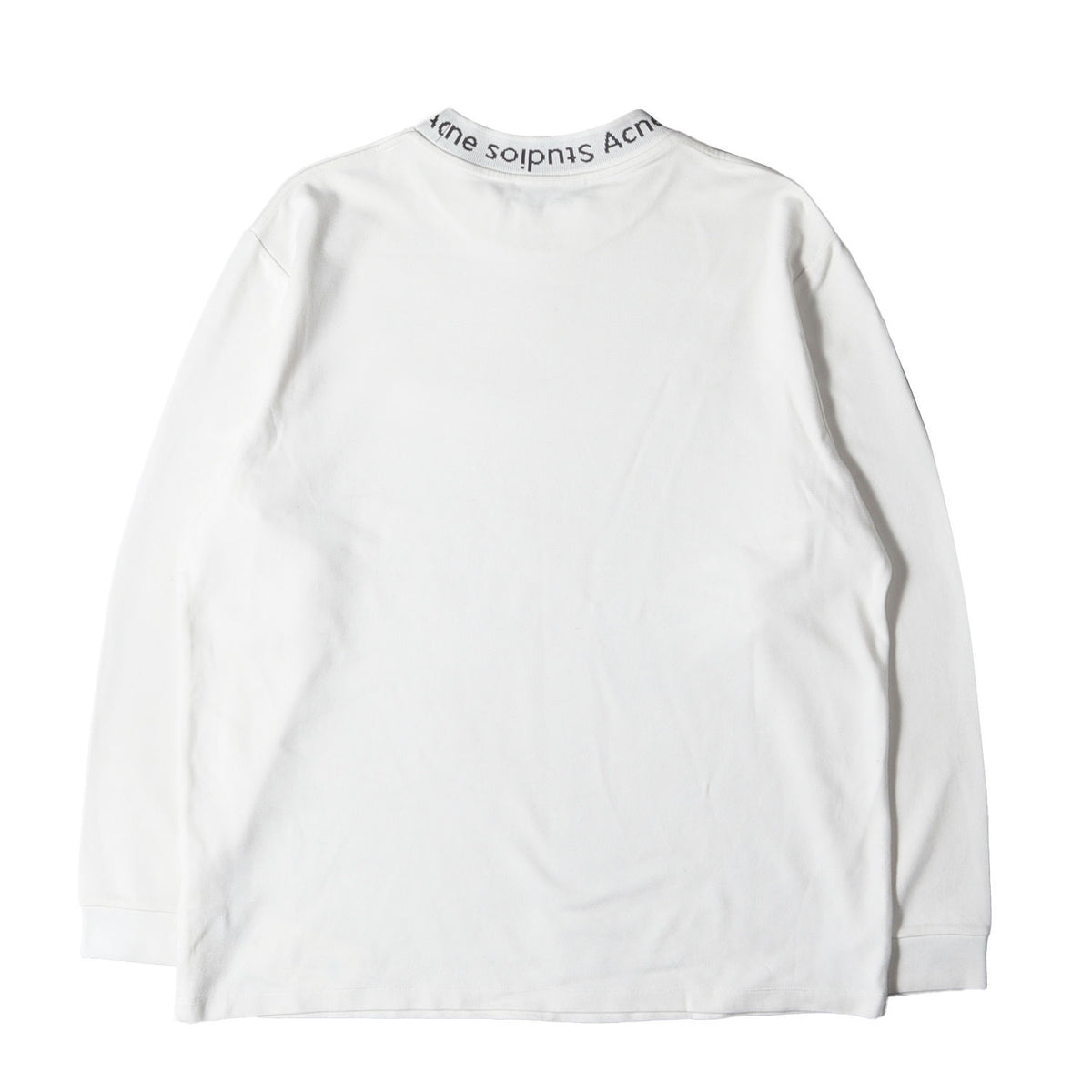 ロゴジャガード ネック ストレッチ レーヨン ナイロン ロングスリーブ Tシャツ