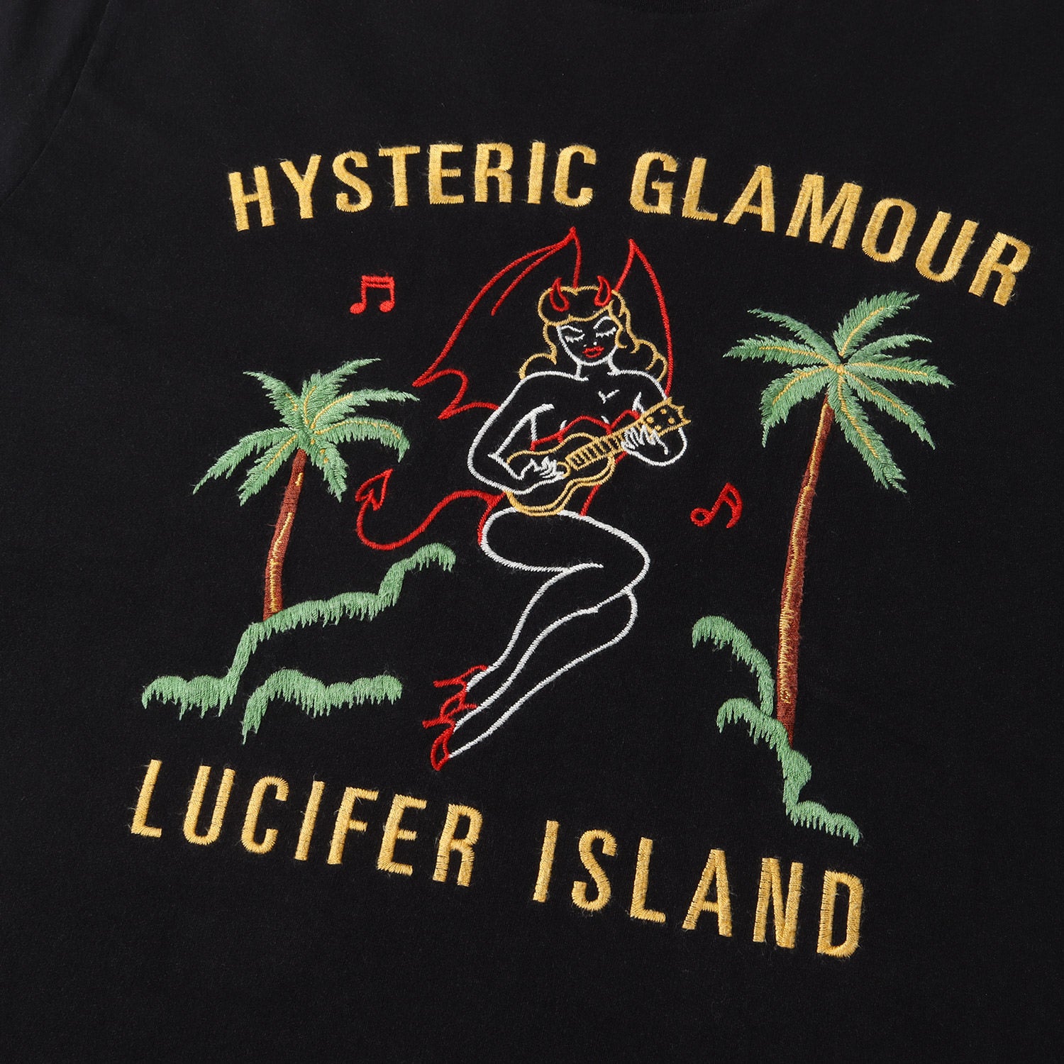 HYSTERIC GLAMOUR (ヒステリックグラマー) LUCIFER ISLAND 刺繍 Tシャツ (02191CT27) / ヌード ガール  ウーマン ミニ裏毛 アメカジ Y2K ゴスパンク – ブランド古着の通販・買取 | BEEGLE by Boo-Bee