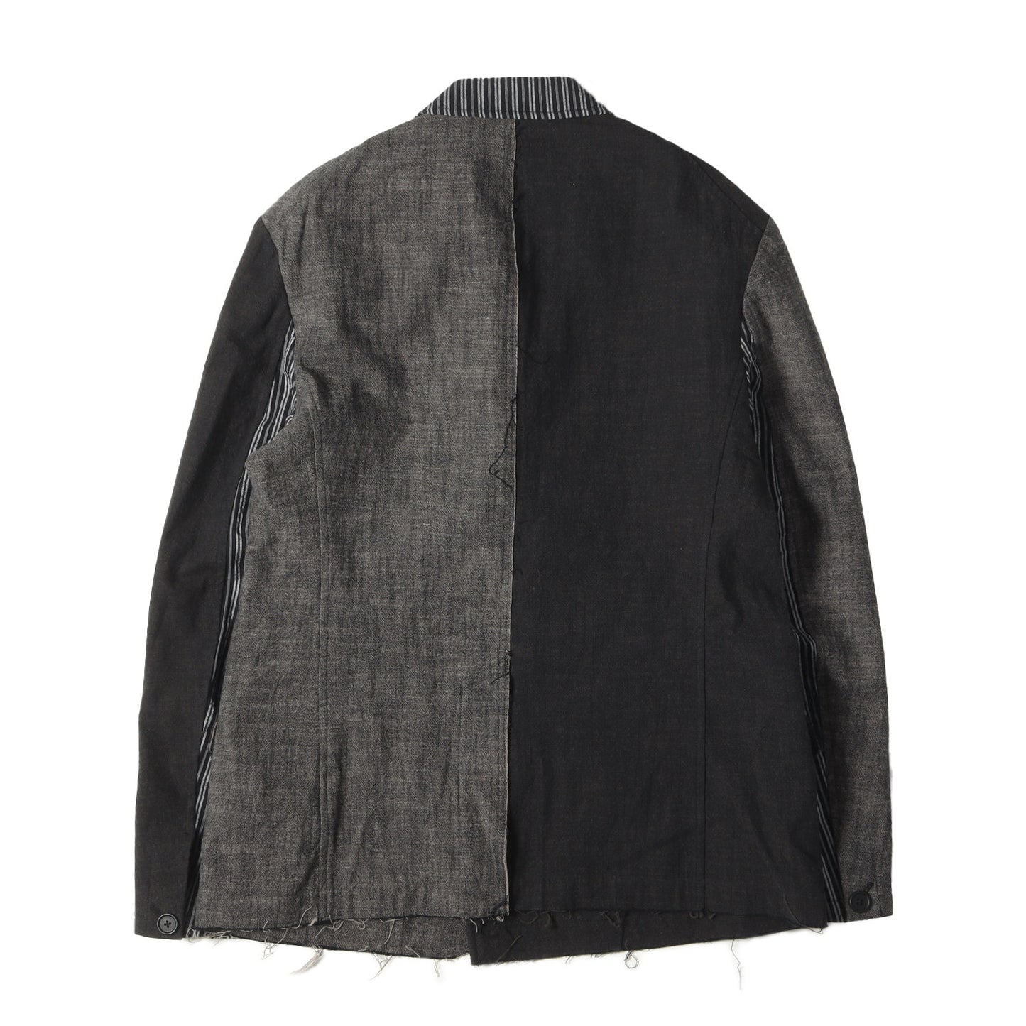 23SS ピークドラペル 変型 切替 ダブルブレスト テーラード ジャケット (PEAKED JACKET UI-J11-801) / ヨウジヤマモト モード デザイナーズ