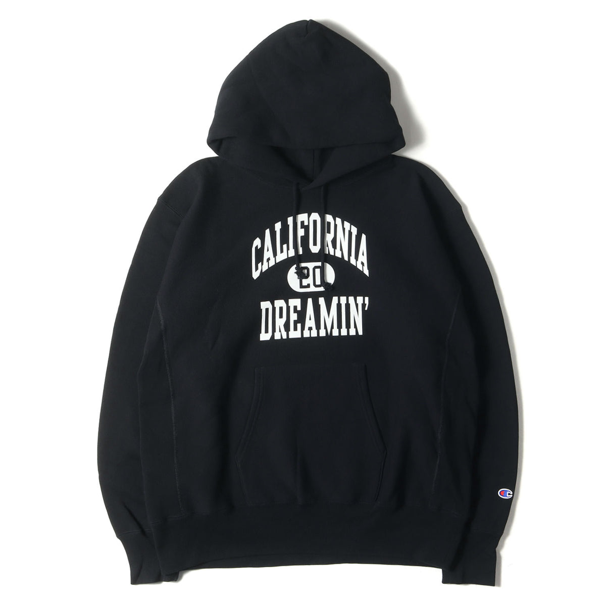 23AW × Champion 単タグ カレッジ 3段ロゴ リバースウィーブ パーカー (Champion for SD Exclusive Reverse Weave Hood Sweat) / 裏起毛