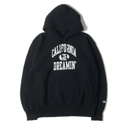 23AW × Champion 単タグ カレッジ 3段ロゴ リバースウィーブ パーカー (Champion for SD Exclusive Reverse Weave Hood Sweat) / 裏起毛
